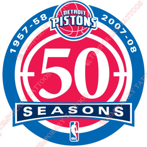 Detroit Pistons Customize Temporary Tattoos Stickers NO.998